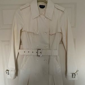 Bebe white trench coat
